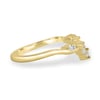Veronica - Vintage Vine Marquise Accent Wedding Band - 18k Yellow Gold