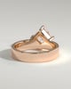 Vicki - Asscher Solitaire with Cigar band - 18k Rose Gold