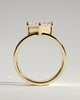 Vicki - Asscher Solitaire with Cigar band - 18k Yellow Gold