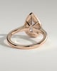 Viola  5 Claw Cathedral Pear Halo - 18k Rose Gold