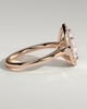 Viola  5 Claw Cathedral Pear Halo - 18k Rose Gold