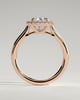 Viola  5 Claw Cathedral Pear Halo - 18k Rose Gold