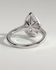 Viola  5 Claw Cathedral Pear Halo - 18k White Gold