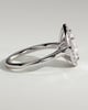 Viola  5 Claw Cathedral Pear Halo - 18k White Gold
