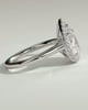 Viola  5 Claw Cathedral Pear Halo - 18k White Gold