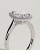 Viola  5 Claw Cathedral Pear Halo - 18k White Gold