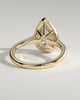 Viola  5 Claw Cathedral Pear Halo - 18k Yellow Gold