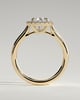 Viola  5 Claw Cathedral Pear Halo - 18k Yellow Gold