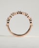 Violet - Marquise Accent Stone Wedding Ring - 18k Rose Gold