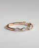 Violet - Marquise Accent Stone Wedding Ring - 18k Rose Gold