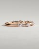 Violet - Marquise Accent Stone Wedding Ring - 18k Rose Gold
