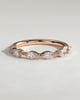 Violet - Marquise Accent Stone Wedding Ring - 18k Rose Gold