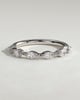 Violet - Marquise Accent Stone Wedding Ring - 18k White Gold