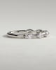 Violet - Marquise Accent Stone Wedding Ring - 18k White Gold