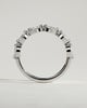 Violet - Marquise Accent Stone Wedding Ring - 18k White Gold
