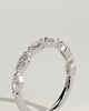 Violet - Marquise Accent Stone Wedding Ring - 18k White Gold