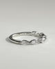 Violet - Marquise Accent Stone Wedding Ring - 18k White Gold