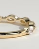 Violet - Marquise Accent Stone Wedding Ring - 18k Yellow Gold