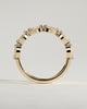 Violet - Marquise Accent Stone Wedding Ring - 18k Yellow Gold