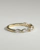 Violet - Marquise Accent Stone Wedding Ring - 18k Yellow Gold
