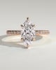 Waverly - 6 Claw Marquise Solitaire with Hidden Halo and Pav - 18k Rose Gold
