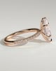 Waverly - 6 Claw Marquise Solitaire with Hidden Halo and Pav - 18k Rose Gold