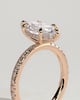 Waverly - 6 Claw Marquise Solitaire with Hidden Halo and Pav - 18k Rose Gold