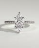 Waverly - 6 Claw Marquise Solitaire with Hidden Halo and Pav - 18k White Gold