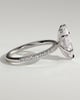 Waverly - 6 Claw Marquise Solitaire with Hidden Halo and Pav - 18k White Gold