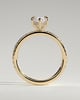 Waverly - 6 Claw Marquise Solitaire with Hidden Halo and Pav - 18k Yellow Gold