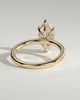 Waverly - 6 Claw Marquise Solitaire with Hidden Halo and Pav - 18k Yellow Gold
