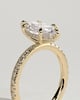 Waverly - 6 Claw Marquise Solitaire with Hidden Halo and Pav - 18k Yellow Gold