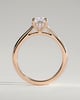 Wendy - 4 Claw Elongated Cushion Solitaire - 18k Rose Gold