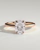 Wendy - 4 Claw Elongated Cushion Solitaire - 18k Rose Gold