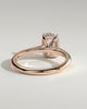 Wendy - 4 Claw Elongated Cushion Solitaire - 18k Rose Gold