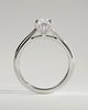 Wendy - 4 Claw Elongated Cushion Solitaire - 18k White Gold