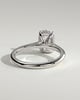 Wendy - 4 Claw Elongated Cushion Solitaire - 18k White Gold