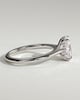 Wendy - 4 Claw Elongated Cushion Solitaire - 18k White Gold