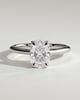 Wendy - 4 Claw Elongated Cushion Solitaire - 18k White Gold