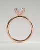 Wilma - Six Claw Oval Solitaire - 18k Rose Gold