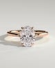 Wilma - Six Claw Oval Solitaire - 18k Rose Gold