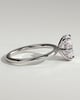 Wilma - Six Claw Oval Solitaire - 18k White Gold