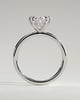 Wilma - Six Claw Oval Solitaire - 18k White Gold