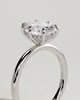 Wilma - Six Claw Oval Solitaire - 18k White Gold