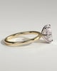 Wilma - Six Claw Oval Solitaire - 18k Yellow Gold / 18k White Gold