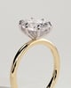 Wilma - Six Claw Oval Solitaire - 18k Yellow Gold / 18k White Gold