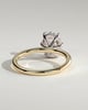 Wilma - Six Claw Oval Solitaire - 18k Yellow Gold / 18k White Gold