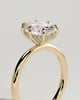 Wilma - Six Claw Oval Solitaire - 18k Yellow Gold