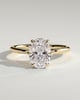 Wilma - Six Claw Oval Solitaire - 18k Yellow Gold