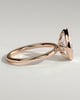 Winslet - Pear Bezel Solitaire with Petal Gallery Engagement Ring - 18k Rose Gold
